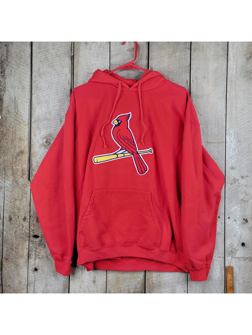 St Louis Cardinals Hoodie Red CSA Pullover Large MLB Team Logo Sweatshirt